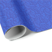 Blue Paisley Cadeaupapier (Rol Hoek)