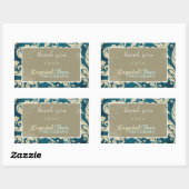 Blue Paisley Client Dank u Stickers (Vel)