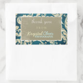 Blue Paisley Client Dank u Stickers (Tas)