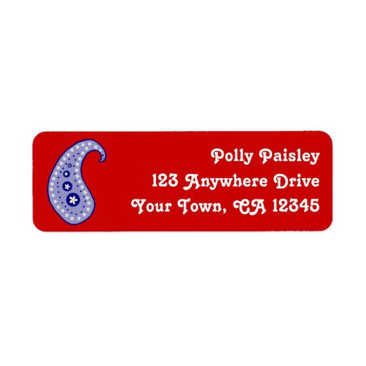 Blue Paisley Etiket (Voorkant)
