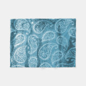 Blue Paisley Fleece Blanket (Voorkant (Horizontaal))