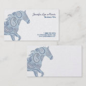 Blue Paisley Horse Visitekaartje (Voorkant / Achterkant)