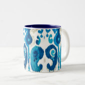 Blue Paisley Ikat Mug (Devant droit)