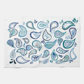 Blue Paisley Kitchen Towel Theedoek (Horizontaal)