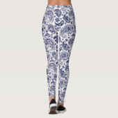 Blue  Paisley Pattern Leggings (Achterkant)
