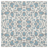 Blue Paisley Patterned Fabric Stof (Swatch)