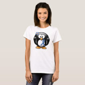Blue Paisley Ribbon Penguin T-shirt (Voorkant volledig)