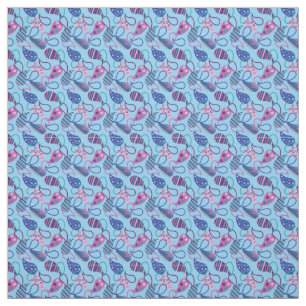 Blue Paisley Stof