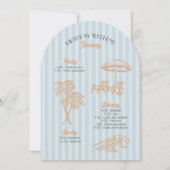 Blue Palm Springs Pastel Beach Verjaardag Weekend Kaart (Achterkant)