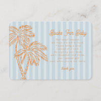Blue Palm Springs Pastel Boeken voor Baby Insert