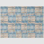 Blue palm tissue paper tissuepapier (Voorkant)