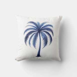 Blue Palm Tree Coastal Beach Kussen