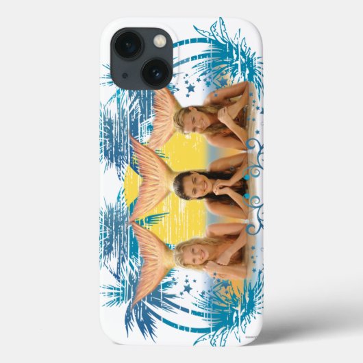 Blue Palm Tree Graphic Group Case-Mate iPhone Case (Achterkant)