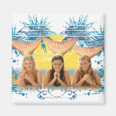 Blue Palm Tree Graphic Group Magneet (Voorkant)