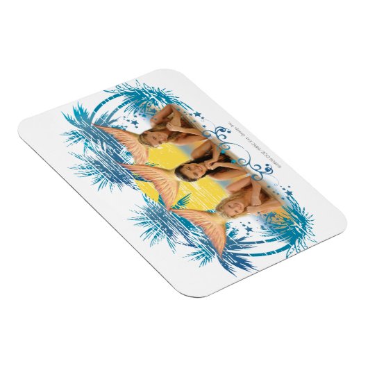 Blue Palm Tree Graphic Group Magneet (Rechterzijde)