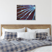 Blue Palmetto Dream Canvas Afdruk (Insitu (Slaapkamer))