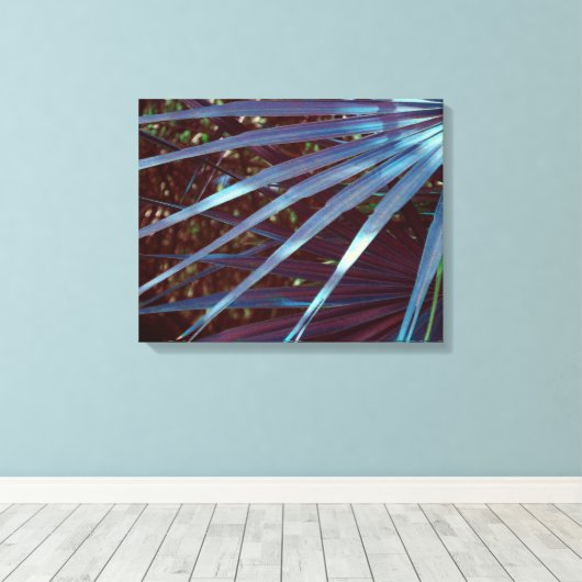 Blue Palmetto Dream Canvas Afdruk (Insitu (Houten vloer))