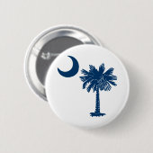 Blue Palmetto op White Button (Voorkant /achterkant)