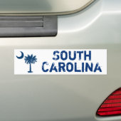 Blue Palmetto South Carolina Bumpersticker (Op auto)