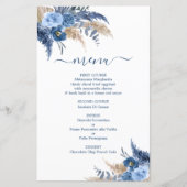 Blue Pampas Grass Boy Menu Kaart (Voorkant)