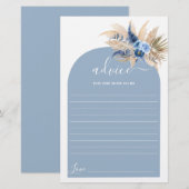 Blue Pampas Grass Conseil pour maman d'être carte (Devant / Derrière)