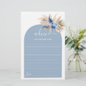 Blue Pampas Grass Conseil pour maman d'être carte (Debout devant)