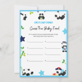 Blue Panda Baby shower Taille du jeu Invitation (Devant)