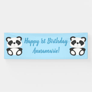 Blue Panda Beer Birthday Party Spandoek