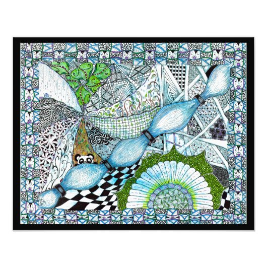 Blue Panda Foto Afdruk (Voorkant)