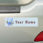 Blue Pansy Beautician Bumpersticker (Op auto)