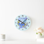 Blue Pansy Beauty Parlor horloge esthétique (Maison)