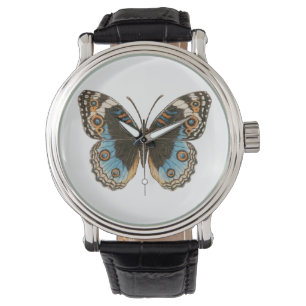 Blue Pansy Butterfly Horloge