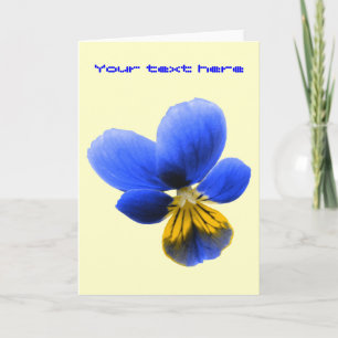 Blue Pansy Custom Wenskaart Kaart