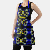 Blue Pansy Flower Abstract Pattern Personalized Schort (Insitu)