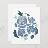 Blue Pansy Flowers Aesthetische Pansies (Voorkant / Achterkant)