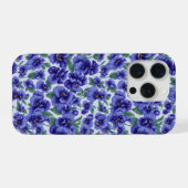 Blue Pansy Flowers Phone Case (Verso Horizontal)