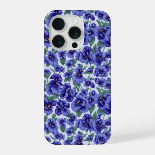 Blue Pansy Flowers Phone Case (Verso)
