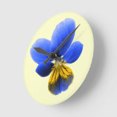 Blue Pansy Wall klok (Hoek)
