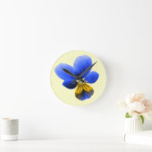 Blue Pansy Wall klok (Huis)