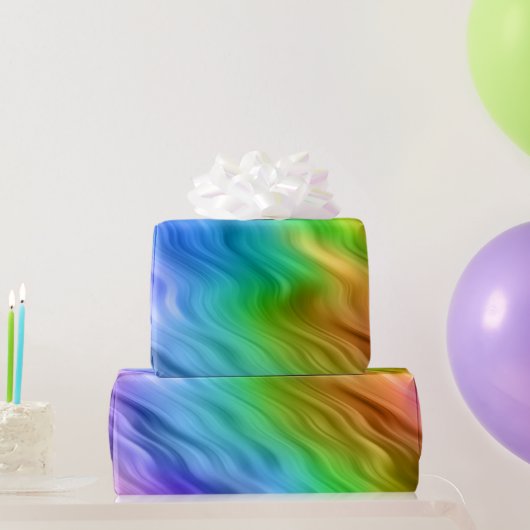 Blue Pansy Wavy Texture Cadeaupapier (Feestgeschenken)