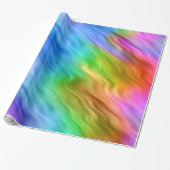 Blue Pansy Wavy Texture Cadeaupapier (Uitgerold)