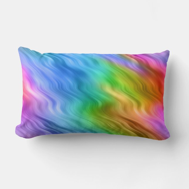 Blue Pansy Wavy Texture Kussen (Voorkant)