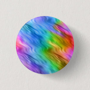Blue Pansy Wavy Texture Ronde Button 3,2 Cm