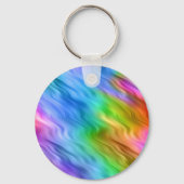 Blue Pansy Wavy Texture Sleutelhanger (Achterkant)
