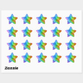 Blue Pansy Wavy Texture Ster Sticker (Vel)