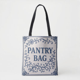 "BLUE PANTRY BAG" - CHINOISERIE TOTE DRAAGTAS