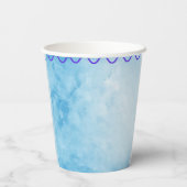 Blue Paper Cup voor kinderen Papieren Bekers (Achterkant)