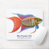 Blue Paradise Fish Mousepad Muismat (Met muis)