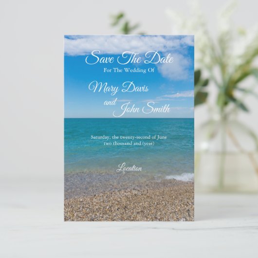 Blue Paradise in Michigan bewaar de datum Save The Date (Staand voorkant)