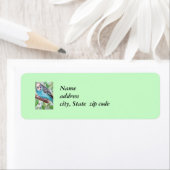 Blue Parakeet Return Address Labels (Insitu)